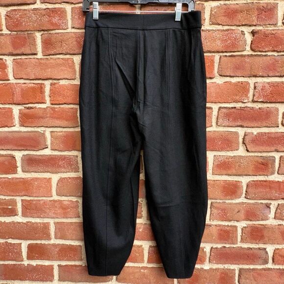 Eileen Fisher $268 Felted Wool Lantern Pant in black  small NEW - Picture 3 of 9